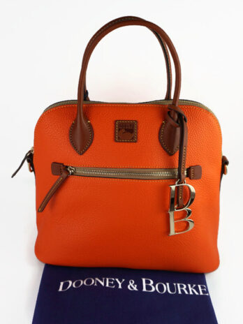 Dooney & Bourke Large Domed Clementine Pebbled Leather Satchel –NWT