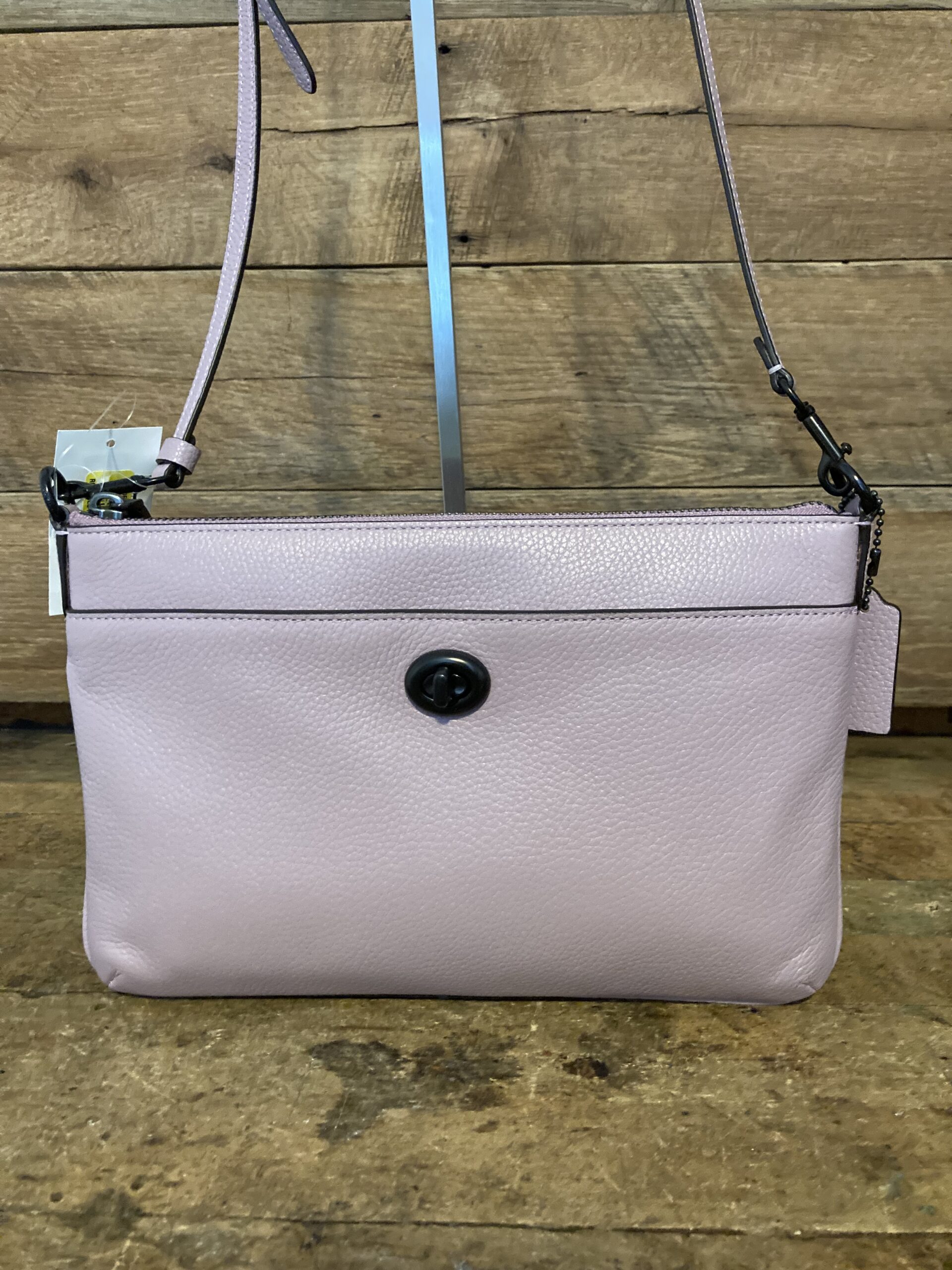 Coach Polly Ice Purple Pebbled Leather Crossbody